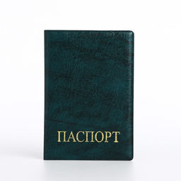Цена за 2 шт. Обложка для паспорта, тиснение золотого цвета, зелёная