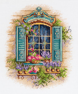 Набор для вышивания PANNA DE-7433 Окно с цветами 18 х 21 см