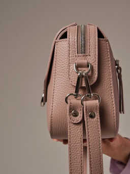 Сумка кожаная через плечо Azaro 3684 фруктовый мусс