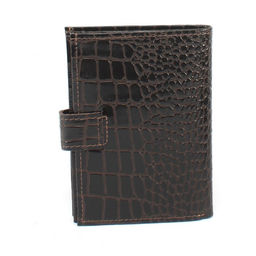 Обложка для авто+паспорт-Croco-ВП-1032 (с хляст, 5 внут карм, двойн стенка) натуральная кожа коричнневый крокодил (238) 265284  фото 2