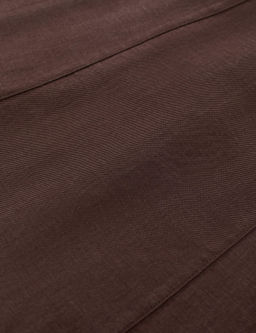 Koyu Kahverengi Comfort Fit Dokuma Elbise