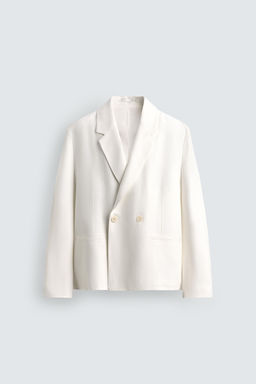 BLAZER RELAXED FIT TRAJE VISCOSA - LINO / Blanco - Zara фото 6