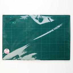 Мат для резки, трёхслойный, двусторонний, 45×30 см, А3, зелёный