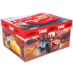 Коробка подарочная складная с крышкой, 31х25,5х16, Тачки