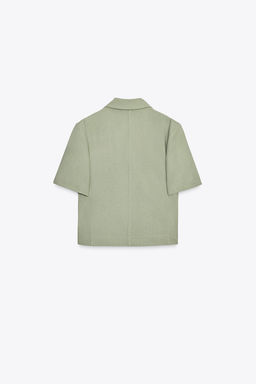 SHORT SLEEVE LINEN BLEND BLAZER - Zara фото 15