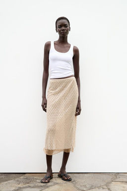 BEADED SEQUINNED MIDI SKIRT - Zara фото 6
