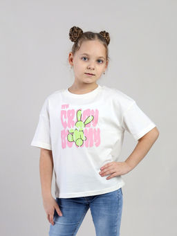 CRB wear / CSJG 64023-21-433 Футболка для девочки,экрю/Ex.Cherubino