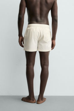MID-LENGTH SEERSUCKER SWIMMING TRUNKS - Zara фото 20