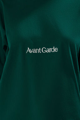 TRENDYOLMILLA Zumrut Yesili Slogan Nak?sl? Relaxed/Genis Rahat Kesim Bisiklet Yaka T-Shirt TWOSS21TS0481 фото 3