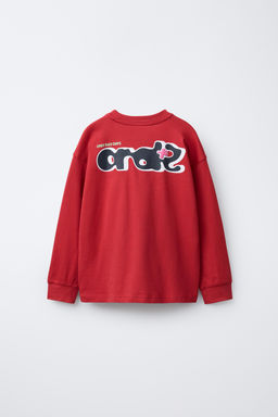 T-SHIRT WITH RAISED SLOGAN PRINT - Zara фото 2