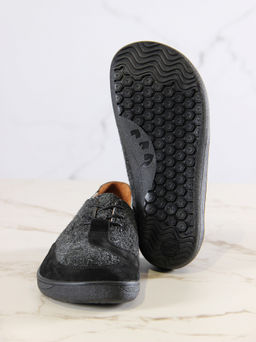 Босоногие туфли 188.natabl.Черный джангл+черная замша