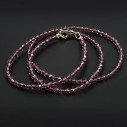 Бусы Шпинель Лиловый вечер d-3мм 43см с алмазной огранкой