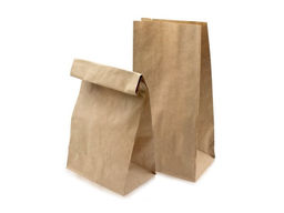 4001M Бумажный крафт пакет без ручек, с прямоугольным дном 120*80*250 мм