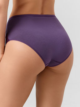 Цена за 2 штуки! Трусы макси женские фиолетовые с элементами кружева - Mark formelle фото 3