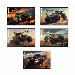 Цена за 5 шт. Альбом для рисования на скобе ErichKrause Road Beast, А4, 24 листа_MIX-PACK