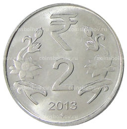 Монета 2 рупии 2013 года Индия