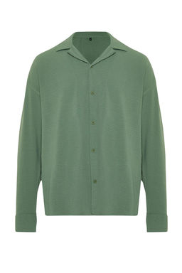 TRENDYOL MAN Beyaz Oversize Fit Apas Yaka Yazl?k Keten Gorunumlu Gomlek TMNSS23GO00053 - Trendyolmilla фото 64