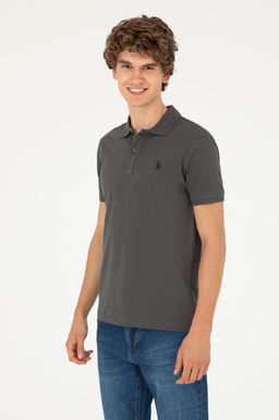 Мужская базовая футболка антрацитового цвета Неожиданная скидка в корзине