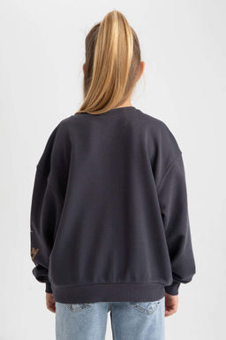 Толстовка с принтом для девочек с круглым вырезом - Defacto фото 6