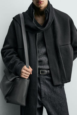 RIBBED BOXY FIT JACKET - Zara фото 6