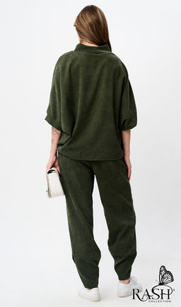 Костюм "Boho" микровельвет еловый Цвет:как на фото