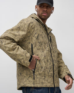 Куртка спортивная мужская весна осень бежевого цвета 25470B