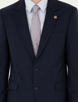 Lacivert Slim Fit Tak_m Elbise