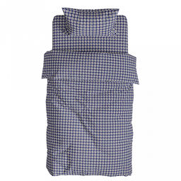 Пододеяльник 1,5 спальный "Клетка" синий 145х215см, бязь "Комфорт" 121г/м2, хлопок 100%, упаковка "эконом" ПВХ 28х41см, "Домашняя мода" (Россия)