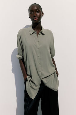 MAMA Camisa con cinturon de anudar Before & After - H&m фото 3
