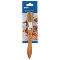 Кисточка кулинарная деревянная Пампушка 19,5х2,4х0,9см, натуральная щетина 4см, на картоне (Китай) - Домашняя Мода фото 4