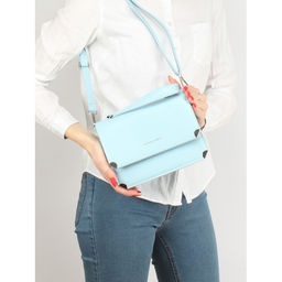 Сумка женская искусственная кожа Ch&K-8659, 2отд, плечевой ремень, голубой SALE 255068 - Adelia фото 5