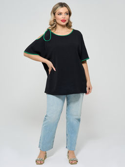 Блузка 0324-1 чёрный - Dora фото 6