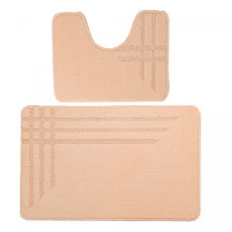Коврик для в/к Comfort Linea из 2 шт 60х100/50х60см 10мм (молочный)/BANYOLIN/