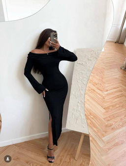 K13287 Платье ЧЕРНЫЙ