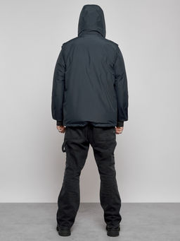 Куртка - жилетка трансформер с подогревом 2 в 1 мужская зимняя темно-синего цвета 6668TS - Mtforce фото 4