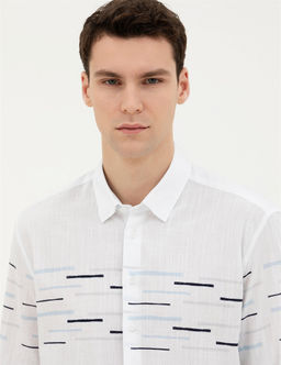 Lacivert Slim Fit Uzun Kollu G_mlek - Pierre cardin фото 2