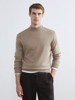 Yar?m Bal?k?? Yaka Erkek Triko Kazak