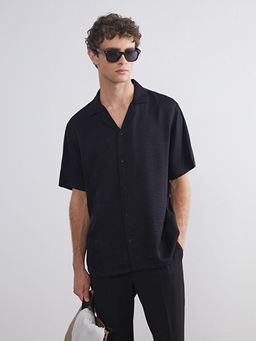 Regular Fit Resort Yaka K?sa Kollu Erkek G?mlek