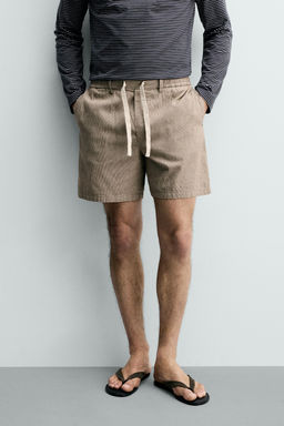 BERMUDA RELAXED FIT ALGOD?N - LINO / Marr?n - Zara фото 2