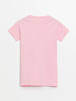 Bisiklet Yaka Bask?l? K?sa Kollu K?z ?ocuk Gecelik - Waikiki фото 2