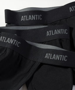 ATLANTIC 3BMP-1572 Трусы стринги Basic - набор 3 шт. черный  фото 7