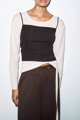 PANTAL?N INTERLOCK / Chocolate - Zara фото 3
