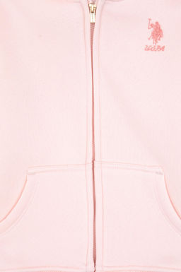 K_z _ocuk A__k Pembe Basic Sweatshirt Sepette S_rpriz _ndirim - U.s. polo assn фото 4