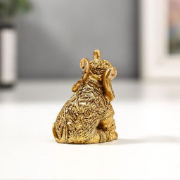 Набор фигурок полистоун «Золотые слоники, рисунки на попоне», 6 шт., 4.7×5.5×3 см