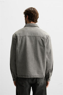 FADED DENIM OVERSHIRT - Zara фото 4