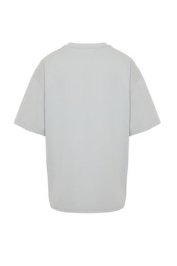 TRENDYOL MAN Premium Gri Oversize Y?lan Nak?sl? Kal?n Premium T-Shirt TMNSS24TS00018 - Trendyolmilla фото 7
