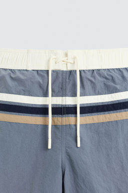 STRIPED LONG SWIMMING TRUNKS - Zara фото 3