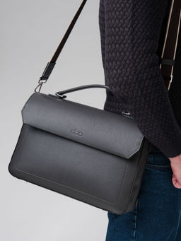 Мужская кожаная сумка Levi DBR 7115 темный лес  фото 4