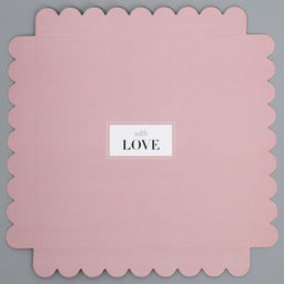 Цена за 5 шт. Коробка кондитерская, сундук, упаковка, With love, 20×20×20 см