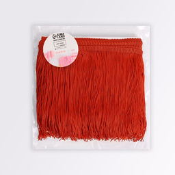 Тесьма декоративная «Бахрома», 20 см, 5±0.5 м, красная